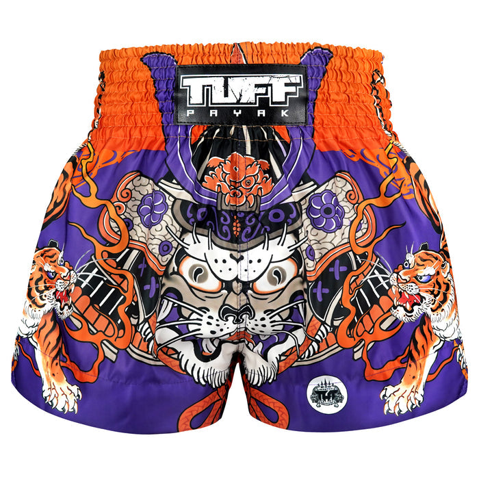 TUFFPAYAK Muay Thai Shorts Boxing Trunks Traditional Style (TPY-MS008-PUR)