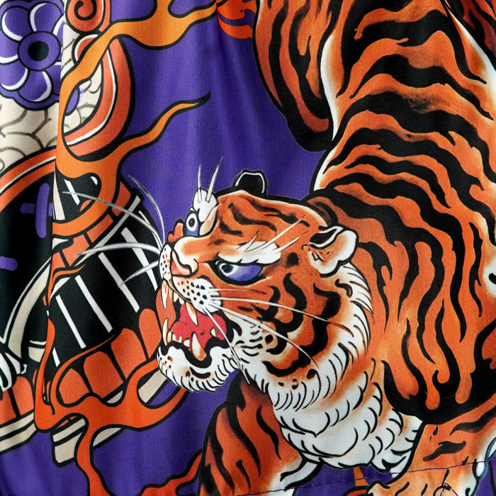 TUFFPAYAK Muay Thai Shorts Boxing Trunks Traditional Style (TPY-MS008-PUR)