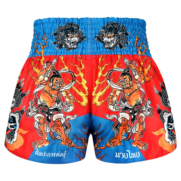 TUFFPAYAK Muay Thai Shorts Boxing Trunks Traditional Style (TPY-MS009-RED)