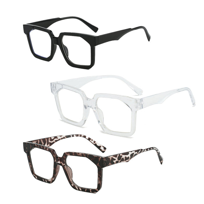 black + transparent + leopard print [3 PCS]