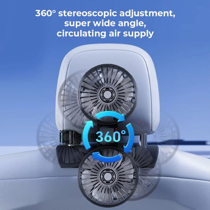 Upgraded Dual Head Mini Usb Car Fan