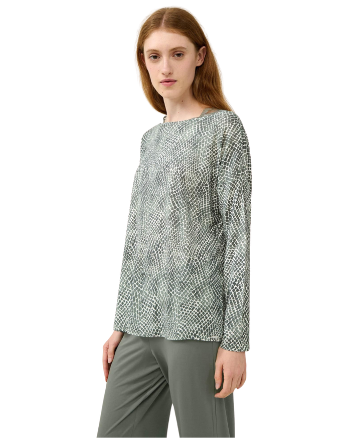 Vamp 23014 Green Sage Lace Neck Detail Modal Pajamas Set Myselflingerie.com