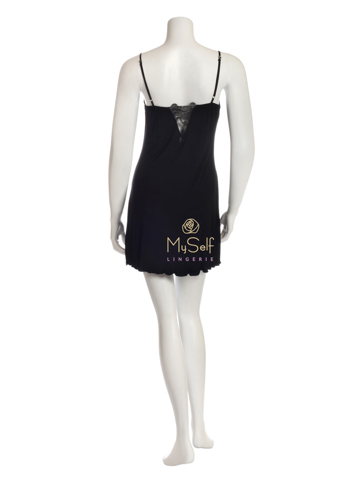 Vanilla Night and Day IC035 Iris Lace Cup Short Chemise myselflingerie.com