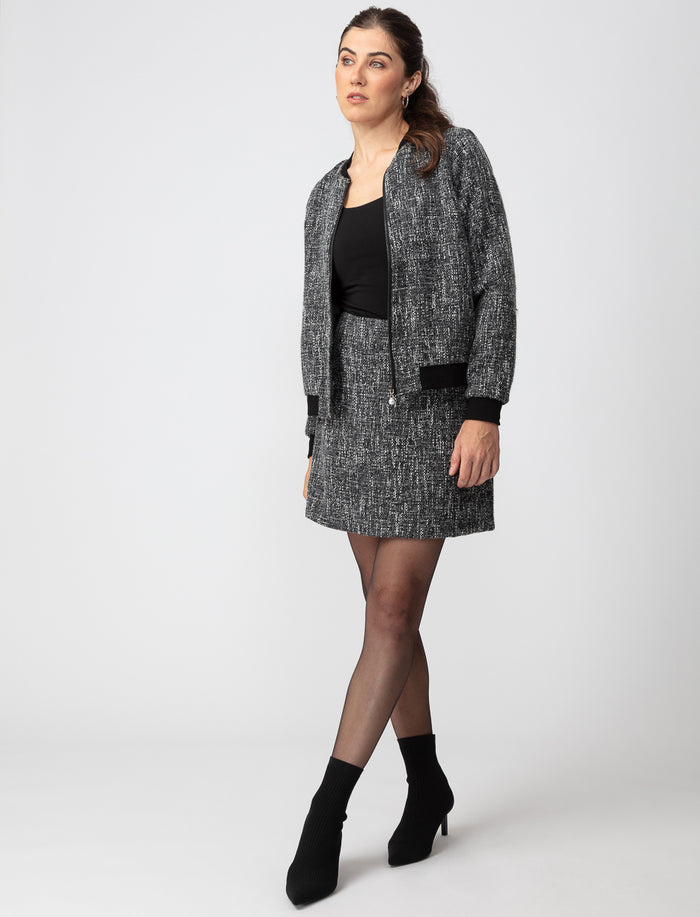 Veste aviateur en tweed