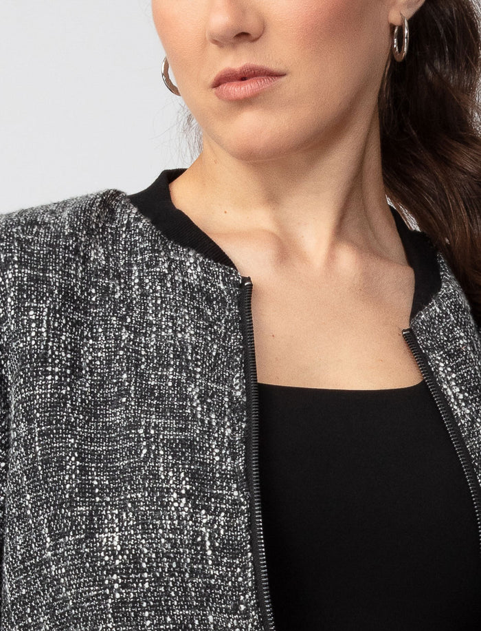 Veste aviateur en tweed