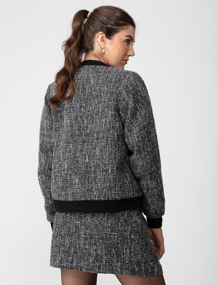 Veste aviateur en tweed