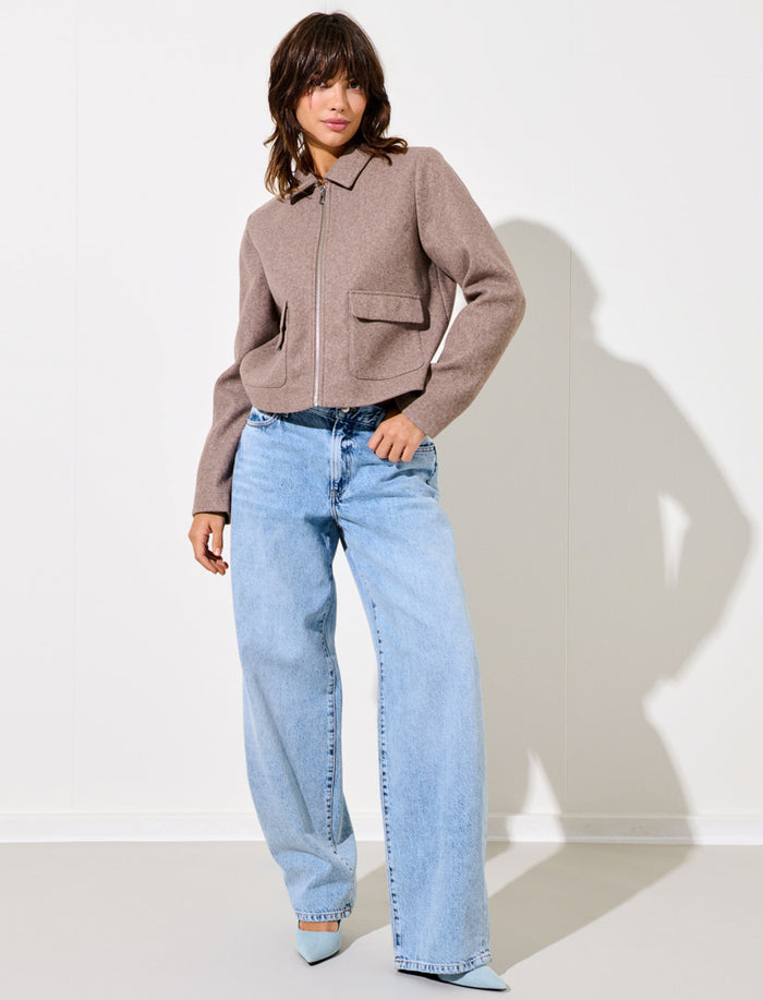 Veste courte zippée