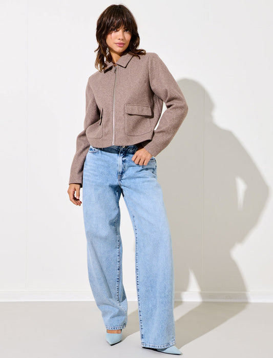 Veste courte zippée