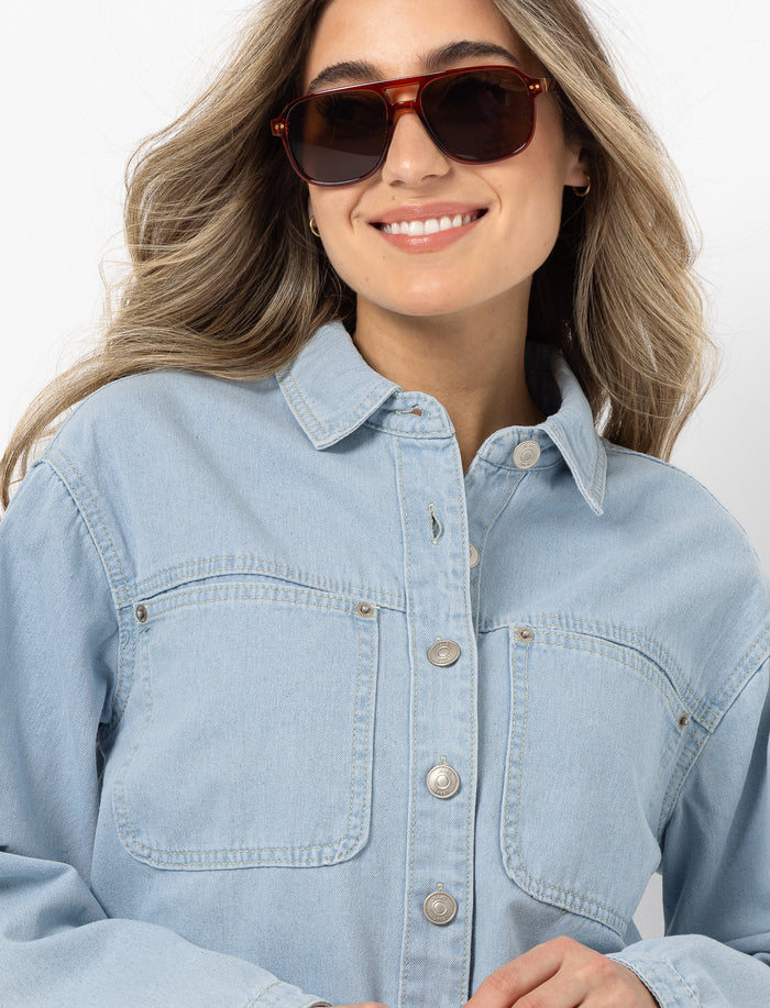 Veste en denim boutonnée