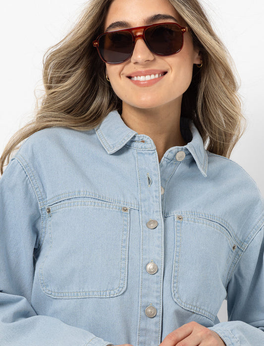 Veste en denim boutonnée