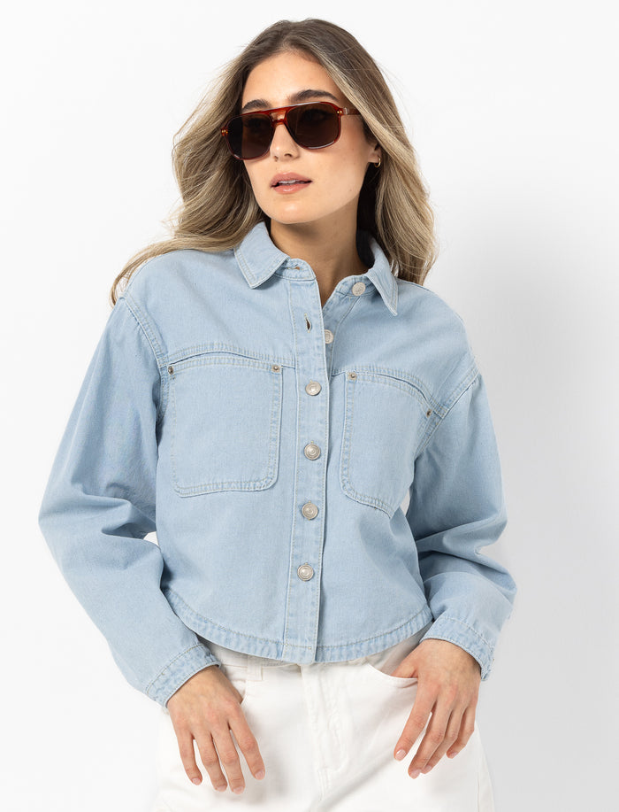 Veste en denim boutonnée