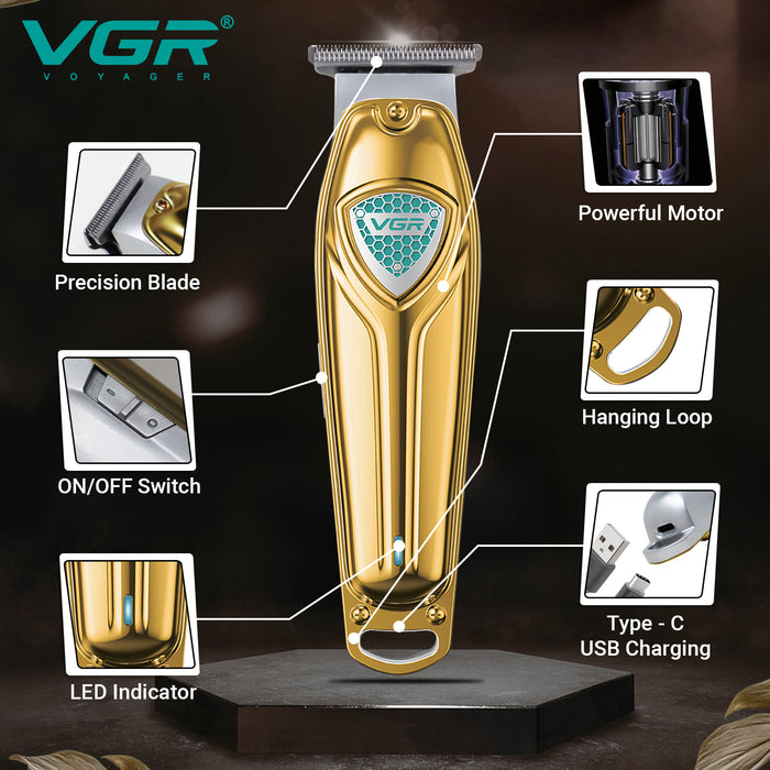 VGR V-911 Hair Trimmer For Men, Gold