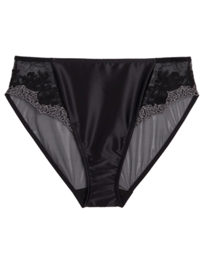 Wacoal 841377 Black Side Note Hi Cut Brief myselflingerie.com