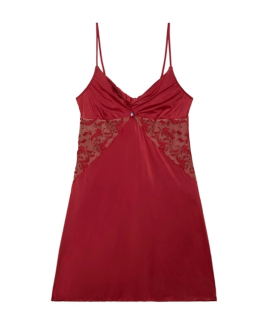 Wacoal 811379 Deep Red Dramatic Interlude Chemise myselflingerie.com