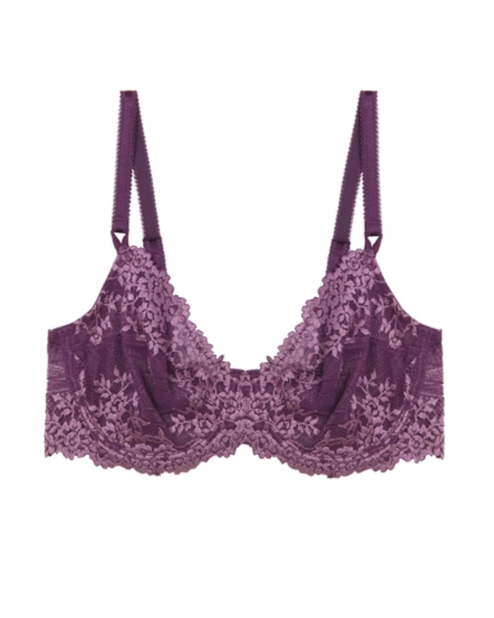 Wacoal Italian Plum/Valerian Embrace Lace Underwire Bra