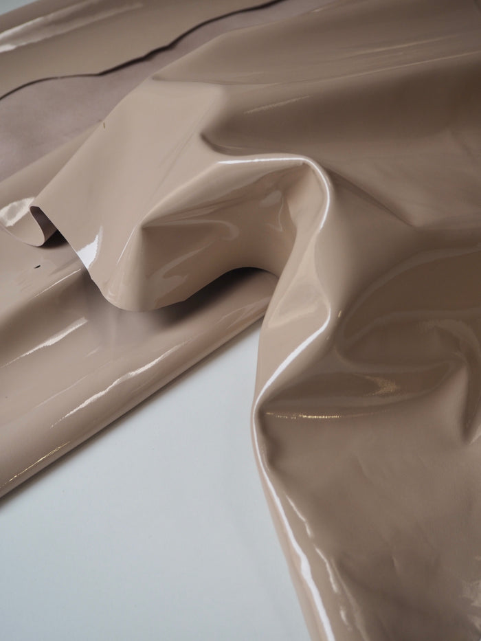 Warm Beige Patent Calfskin