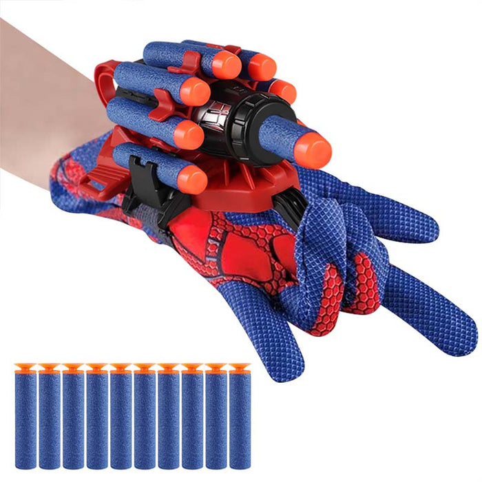 10 round soft darts + 10 sucker darts + blue gloves