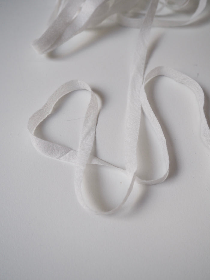 White Cotton Fusible Bias Stay Tape Roll 8mm