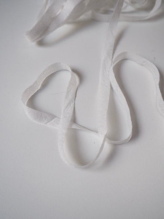 White Cotton Fusible Bias Stay Tape Roll 8mm