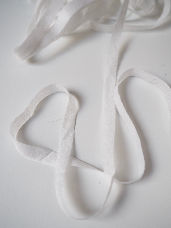 White Cotton Fusible Bias Stay Tape Roll 8mm