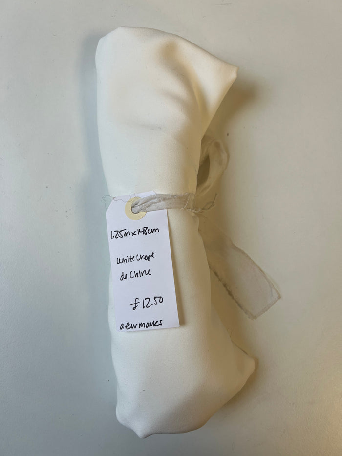 White Crepe De Chine Remnant