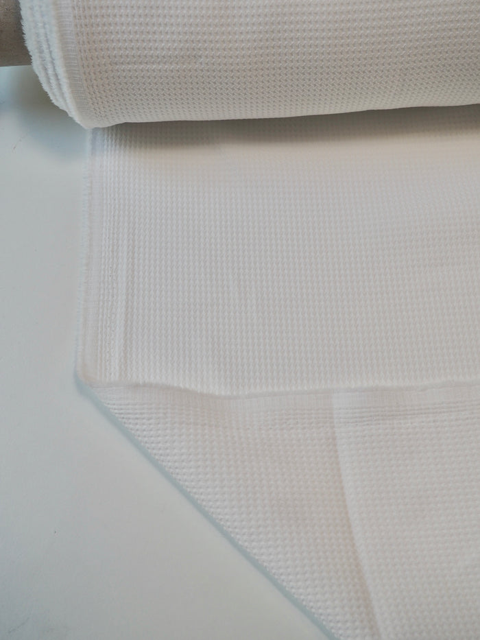 White Houndstooth Crepe Cloqué