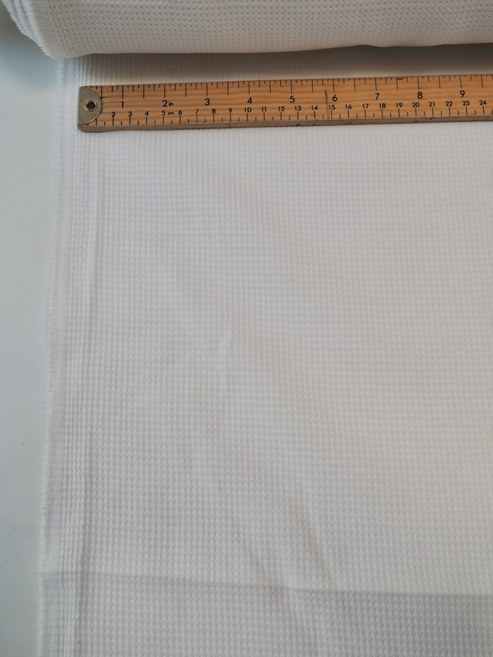 White Houndstooth Crepe Cloqué