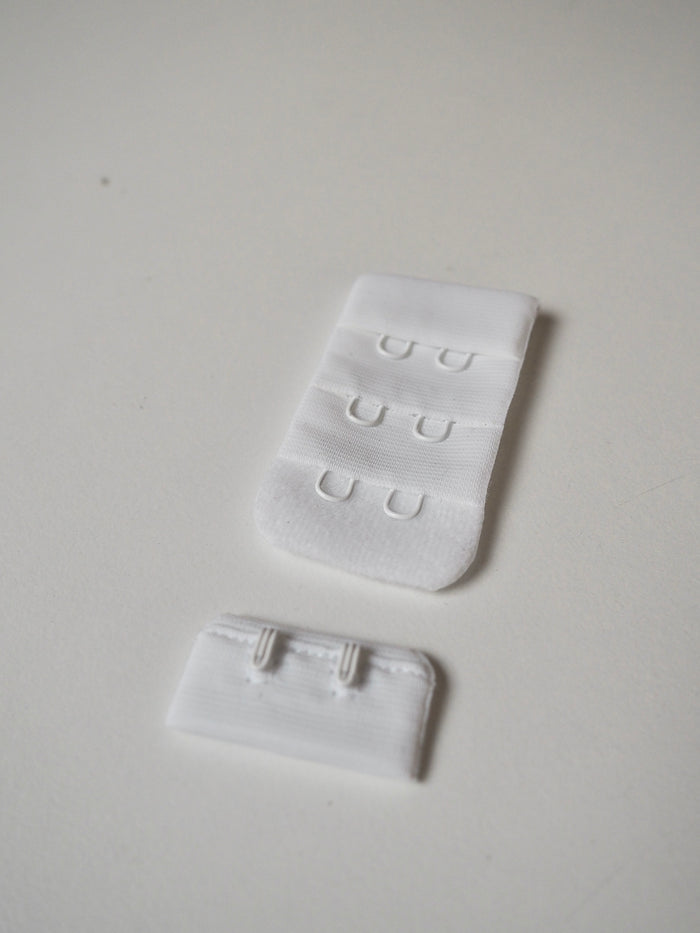 White Plush Bra Clasp 2x3