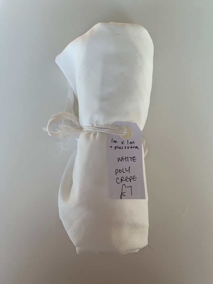 White Polyester Crepe Remnant