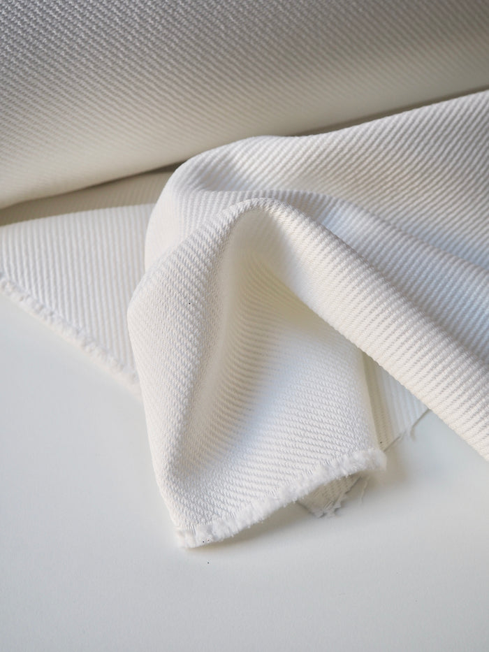 White Sateen Chunky Twill