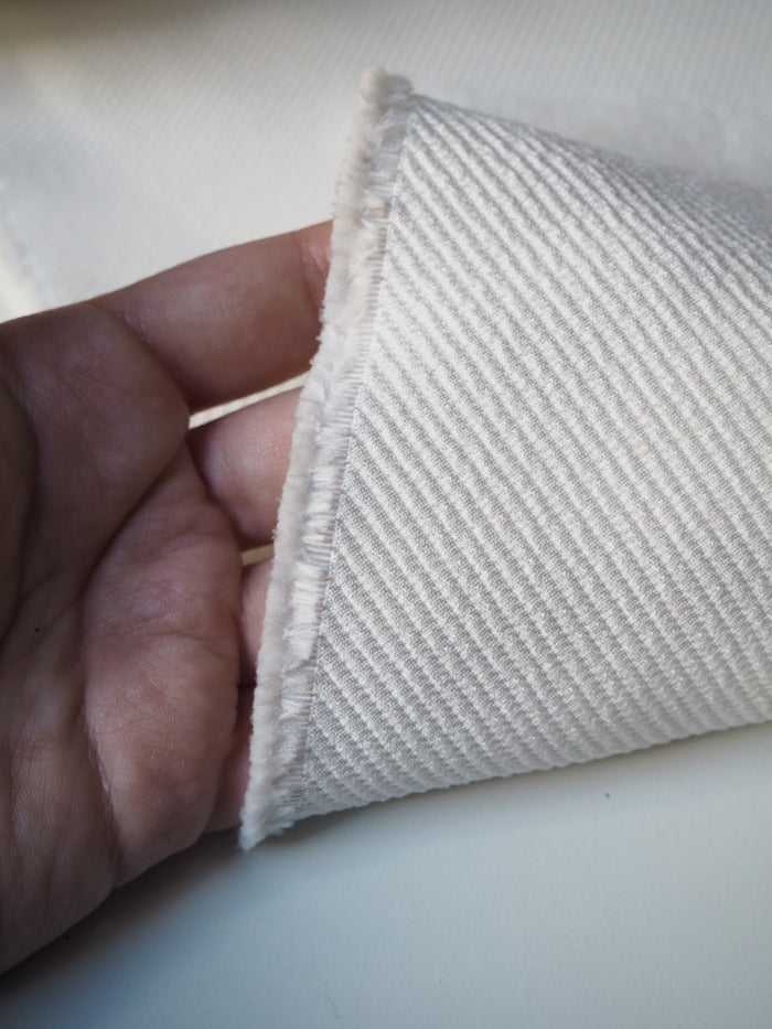 White Sateen Chunky Twill
