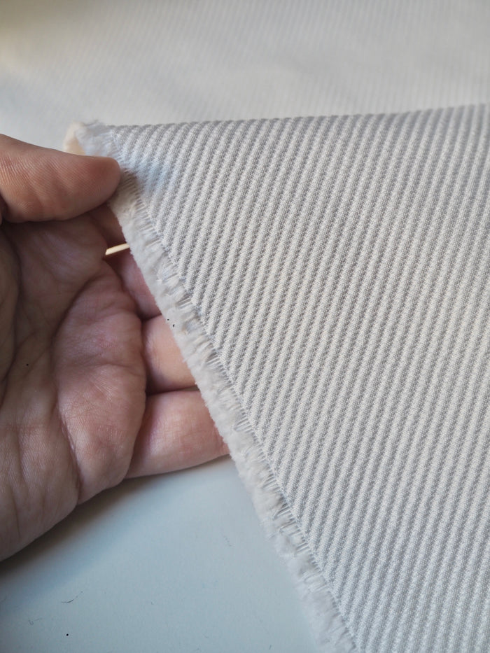 White Sateen Chunky Twill