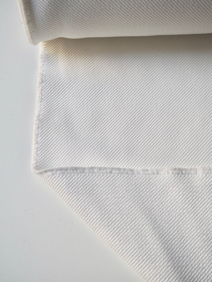 White Sateen Chunky Twill