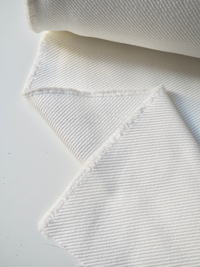 White Sateen Chunky Twill