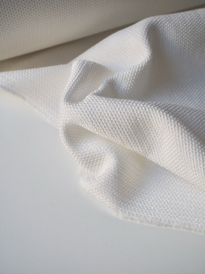 White Sateen Dotted Jacquard