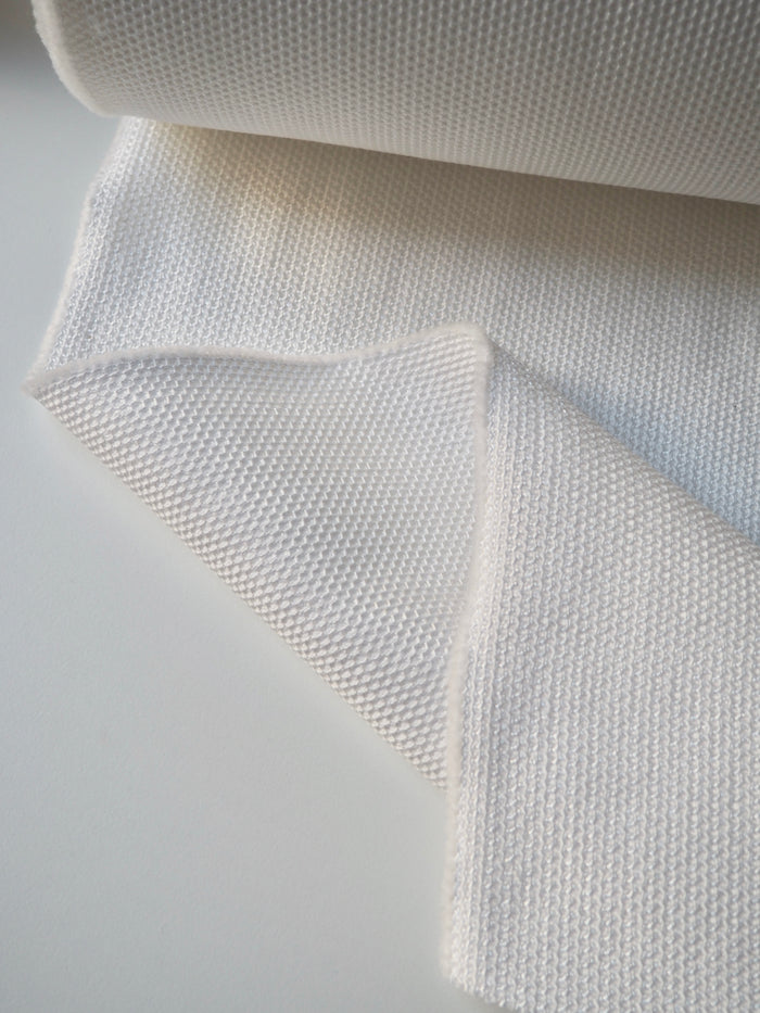 White Sateen Dotted Jacquard