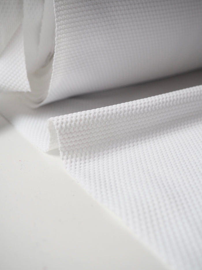 White Textured Swim Performance Jersey