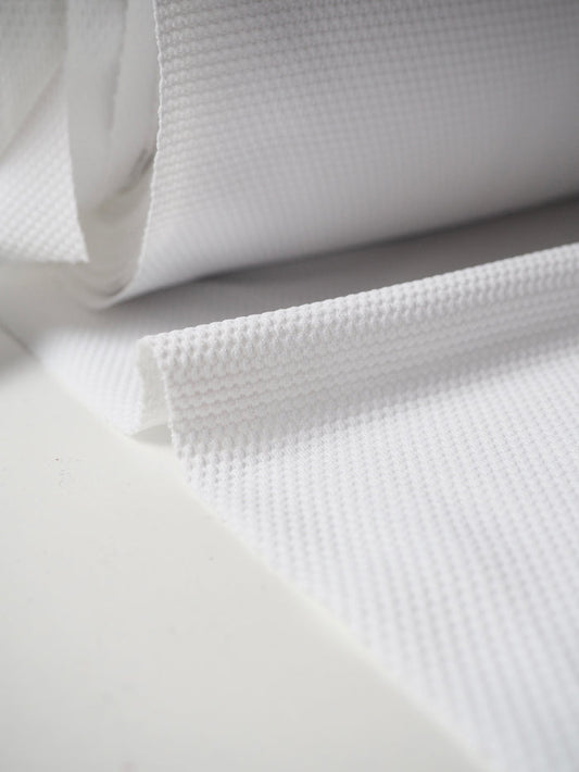 White Textured Swim Performance Jersey