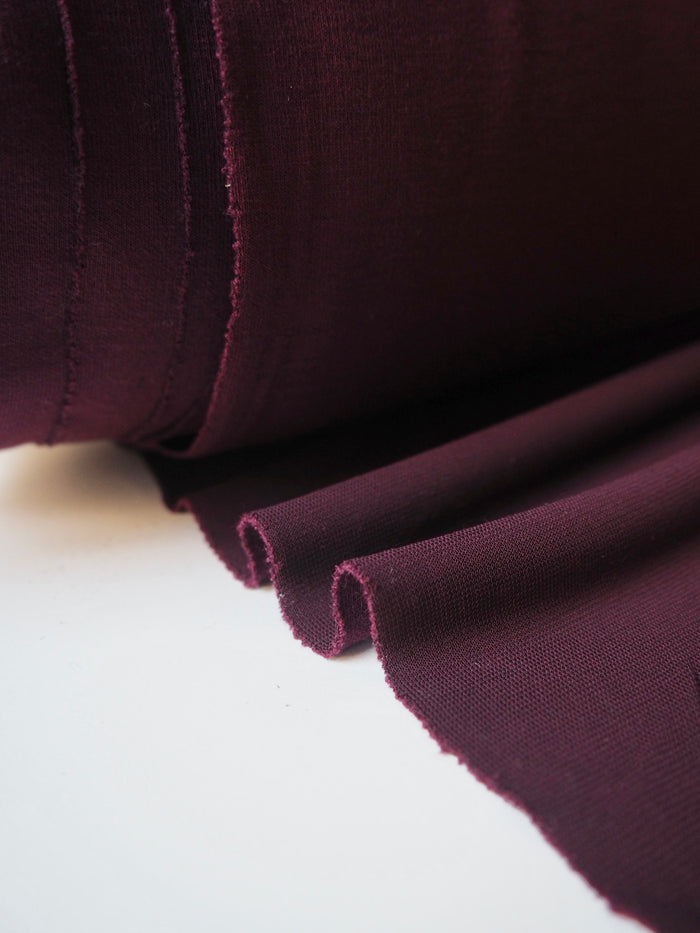 Wine Nylon/Viscose Double Jersey