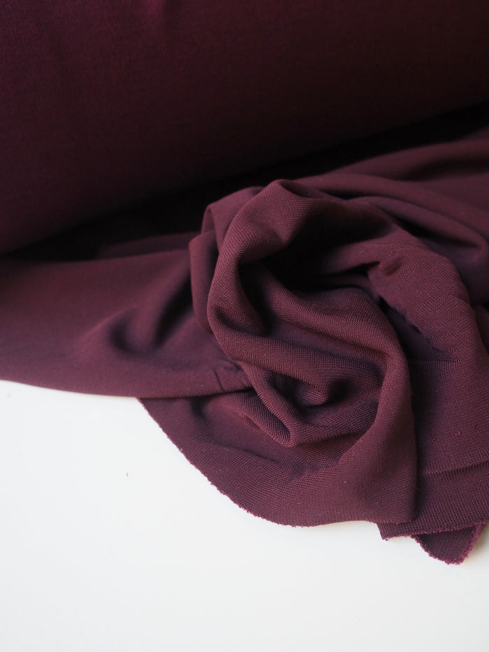 Wine Nylon/Viscose Double Jersey