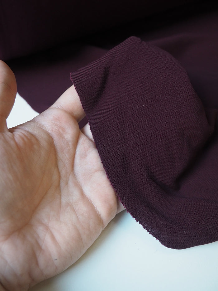 Wine Nylon/Viscose Double Jersey