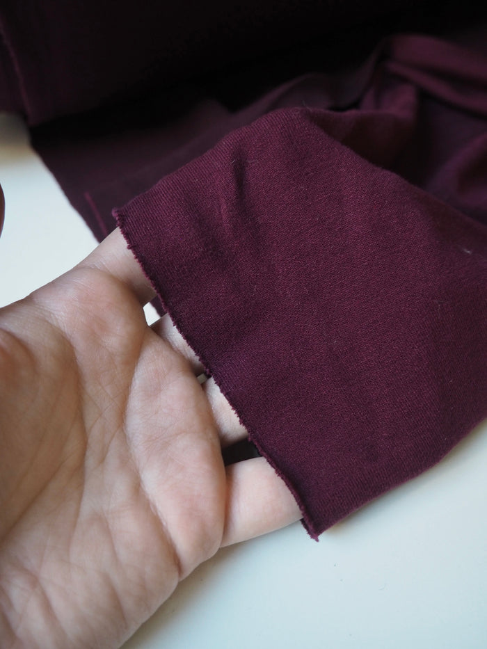 Wine Nylon/Viscose Double Jersey