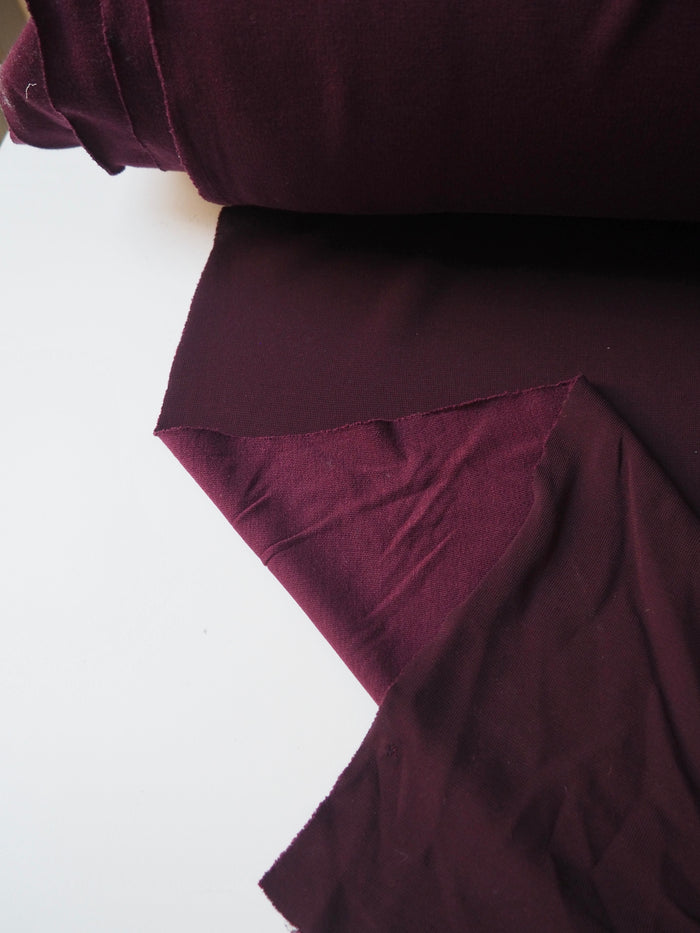 Wine Nylon/Viscose Double Jersey