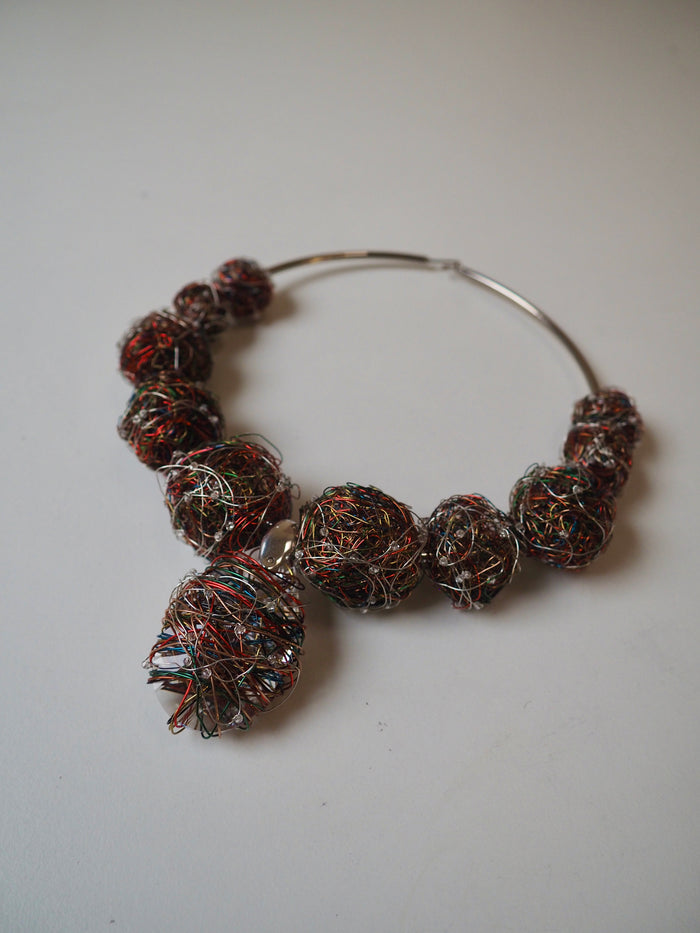 Wire Nest Bead Necklace