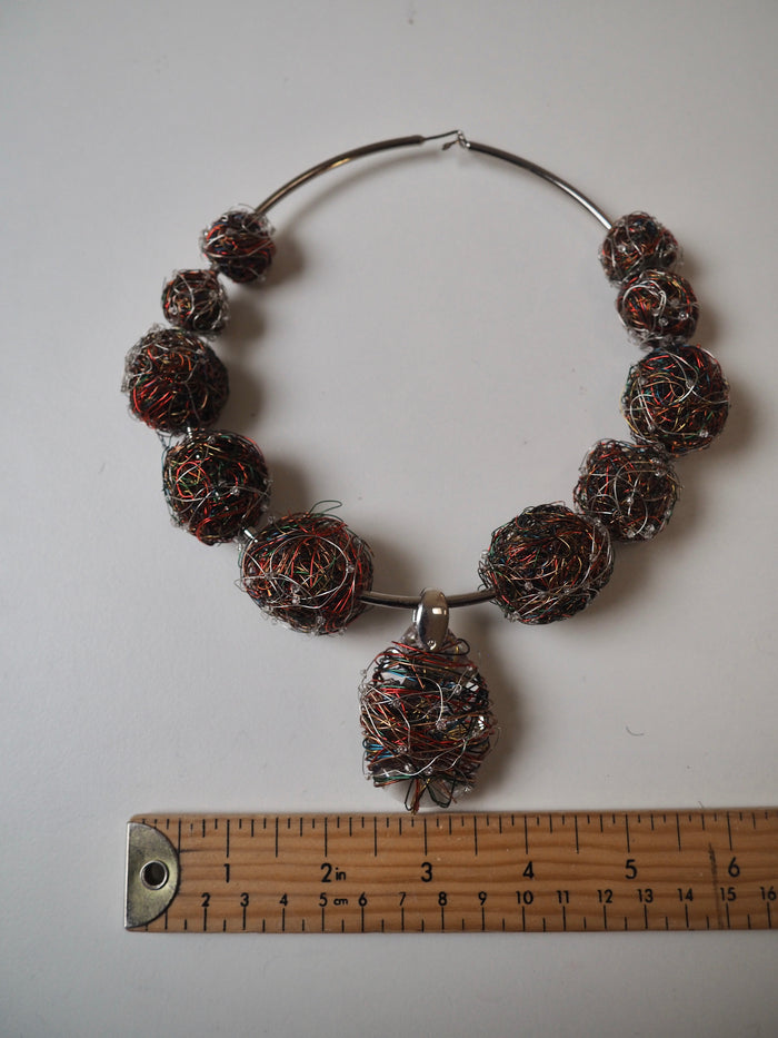 Wire Nest Bead Necklace