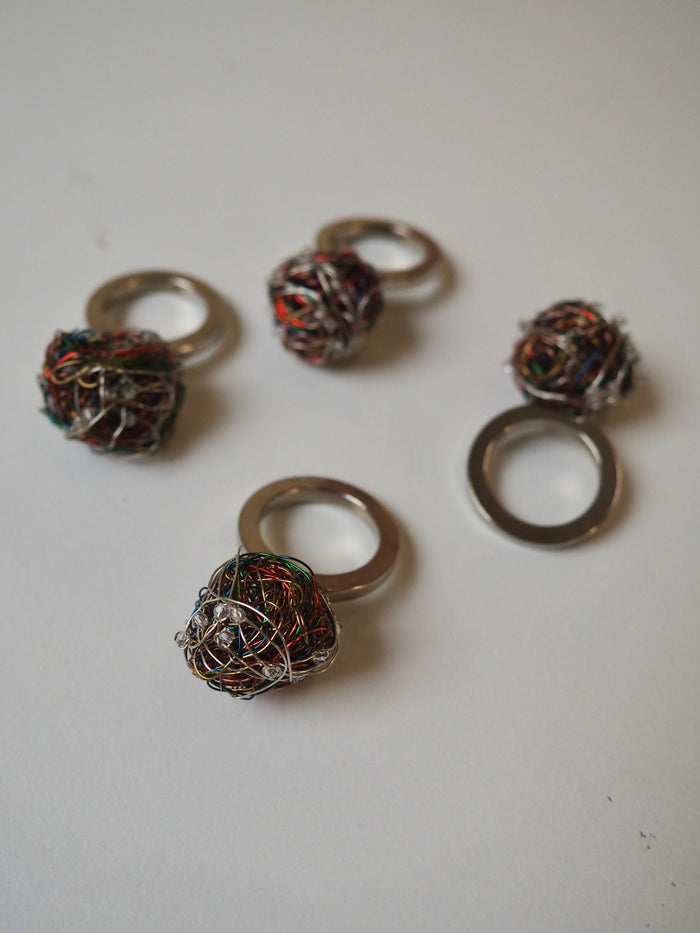 Wire Nest Bead Ring