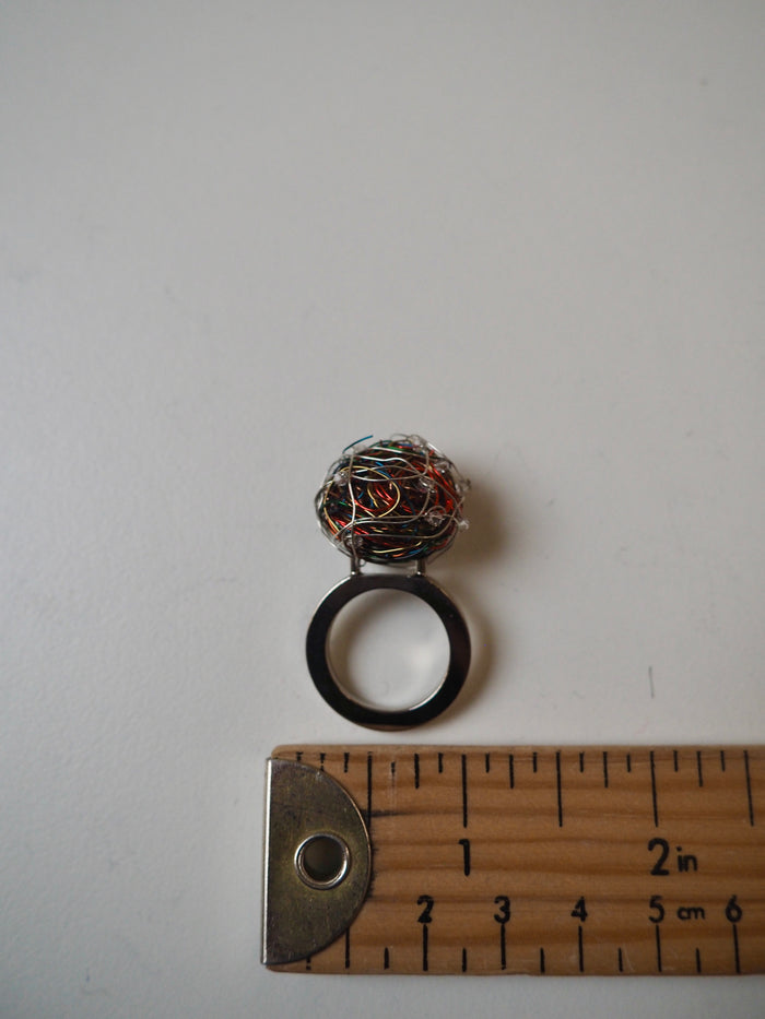 Wire Nest Bead Ring
