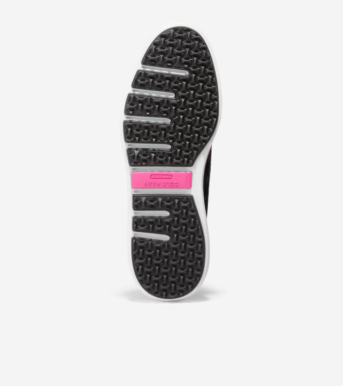 W23383:MAGNET TWIST STITCHLITE/FUSCHIA PURPLE WELT/OPTIC WHITE MIDSOLE/BLACK W TONAL LEOPARD