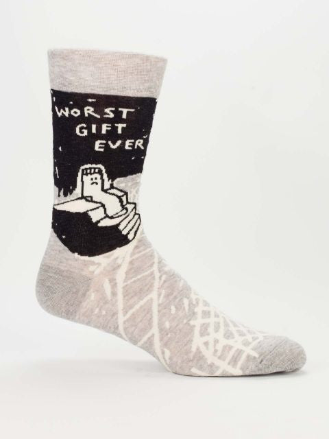 Worst Gift Ever Crew Socks by Blue Q at local Fairmount shop Ali's Wagon in Philadelphia, Pennsylvania