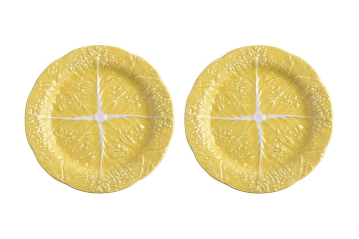 Yellow Majolica Plates